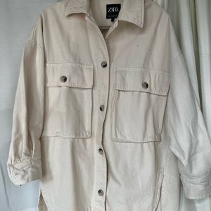 Zara Cream Oversized Shacket